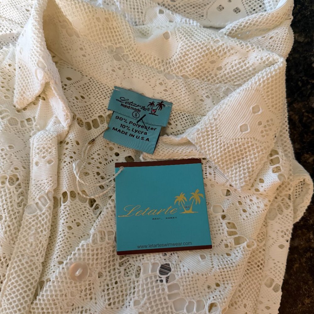NWT!!!!  2-piece, Le Tarte Beach Pants and Top, Lace with Skull print - Picture 6 of 7